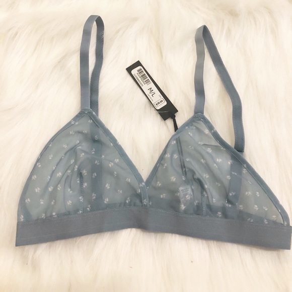 JOES JEANS SOFT BLUE SHEER BRALETTE $50 VALUE - Picture 2 of 2